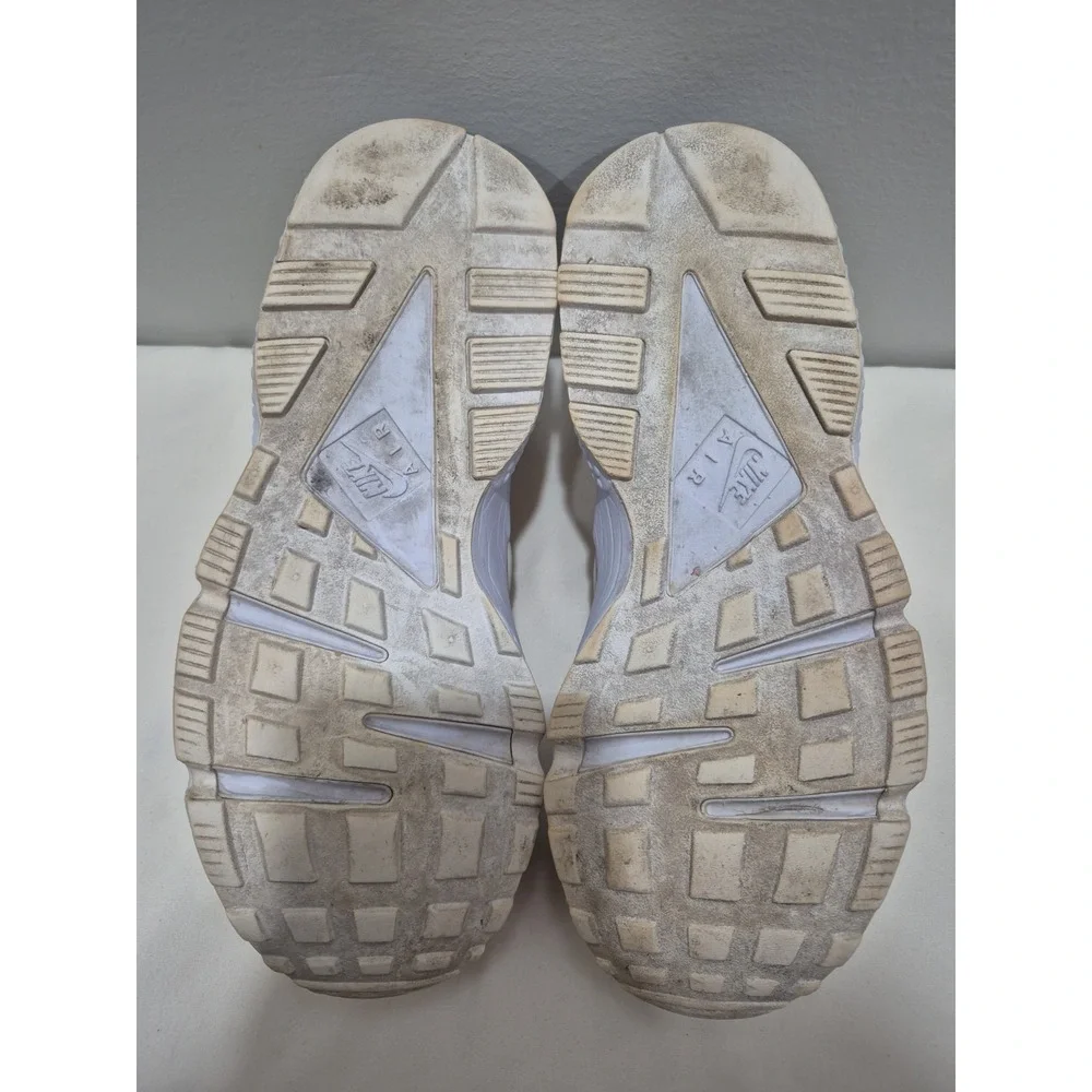Nike‎ Air Huarache Triple Mens Sz 8 White Sneakers 318429-111